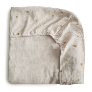 Mushi 100% Organic Cotton Earthy Mini Rainbows Extra Soft Muslin Baby Crib Sheet